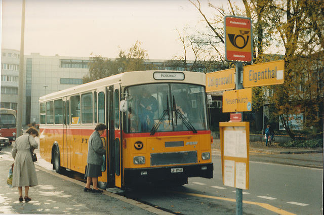 Bucheli, Kriens (PTT contractor) LU 15550 in Luzern - 14 Nov 1987