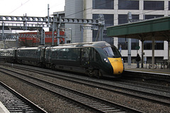 Class 800 arrives at Cardiff