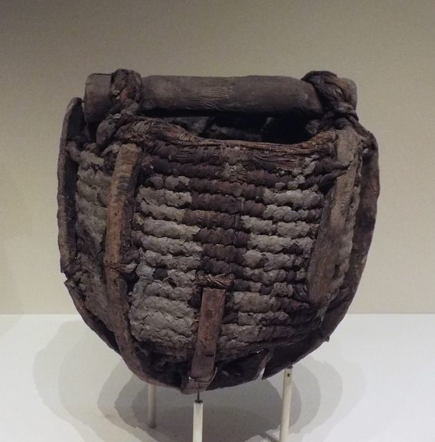 Basket from Rio Tinto in the Archaeological Museum of Madrid, October 2022