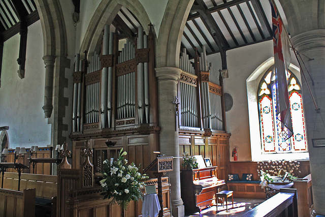 St Margaret, Hawes. Organ pipes