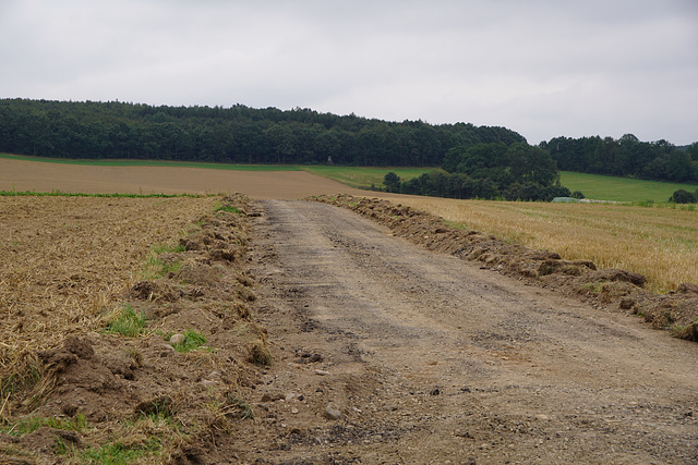 Feldwege werden aufgerissen