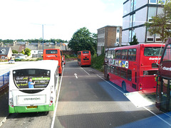 Lay-over bays at Bury St. Edmunds bus station- 19 Jun 2024 (P1180569)