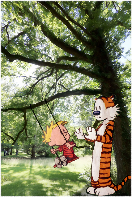 Calvin & Hobbes im Park