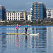 Paddleboards on Cardiff Bay