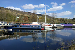 Narrowboats On The Forth And Clyde Canal