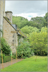 ''A Happy fence Friday'' and 'good wishes' too - from Dj..  'Nunnington hall'..... and spot the Peacock.