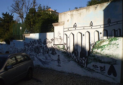 Painting on the wall of Roque Gameiro House.