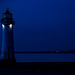 Perch rock lighthouse at night