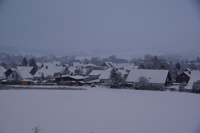 Neuschnee in Hörden