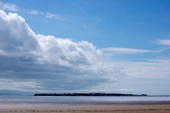 Hilbre Island with an incoming tide