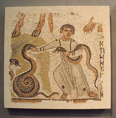 Young Boy Playing with Serpents Mosaic in the Louvre, June 2013