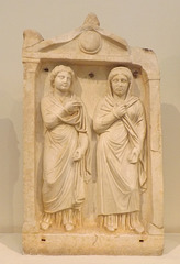 Grave Stele from Athens with Two Women in the National Archaeological Museum of Athens, May 2014