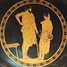 Detail of a Kylix with a Boy Holding a Lyre by Douris in the Getty Villa, June 2016