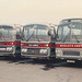 Morley’s Grey Coaches SCX 227P, PMA 483P and Bedford YRT LHW 508P at West Row – 12 Sep 1985 (26-24)
