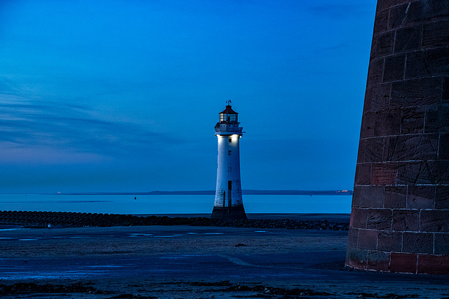 Perch rock lighthouse in the blue hour