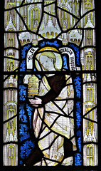 morley church, derbs; mid c15 glass by john thornton; mary magdalene