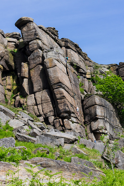 Climbers at Stanage Edge