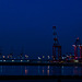 Liverpool docks at night