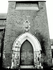 Unused entrance, St. Wilfrid's church.