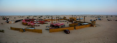 U.A.E., Dubai, Bedouin Desert Camp in Evening