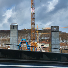 ICE-Brückenbau bei Wiesensteig (von A8 aus)