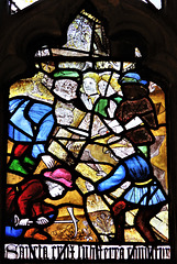 morley church, derbs;  c15 glass of 1470 from dale abbey