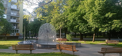 Benches around the fountain