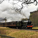 Jubilee 45596 'Bahamas' leaves Haworth with a train for Oxenhope.