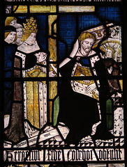 morley church, derbs;  c15 glass of 1470 from dale abbey