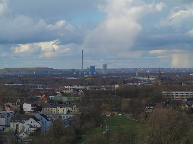 Blick vom Fördergerüst ...