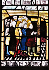 morley church, derbs;  c15 glass of 1470 from dale abbey