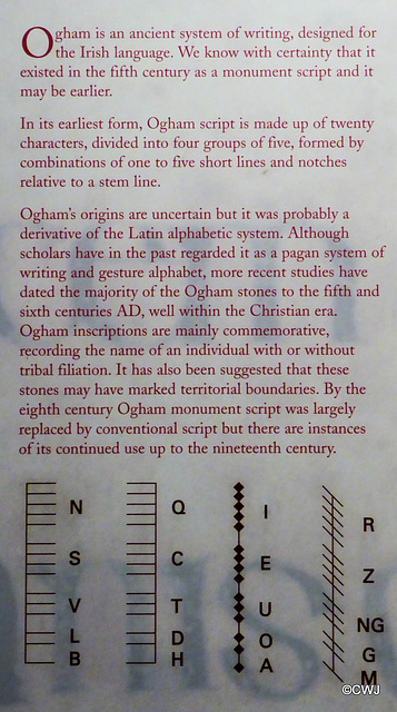 Description of ancient Ogham Irish script