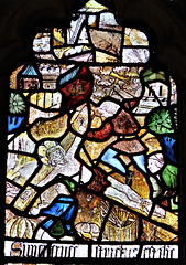 morley church, derbs;  c15 glass of 1470 from dale abbey