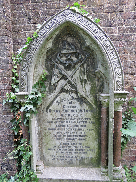 brompton cemetery, london     (22)general sir henry errington longden +1890, adjutant-general of india