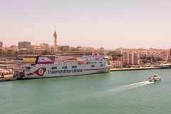 ferry "Ciudad de Palma" (Transmediterránea) & view to Cádiz