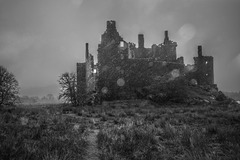 Kilchurn Castle through the sleet