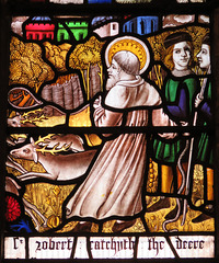 morley church, derbs;  restored c15 glass of 1470 from dale abbey