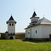 Romania, Suceava, Zamca Monastery Bell Tower and the Church of St. Auxentius