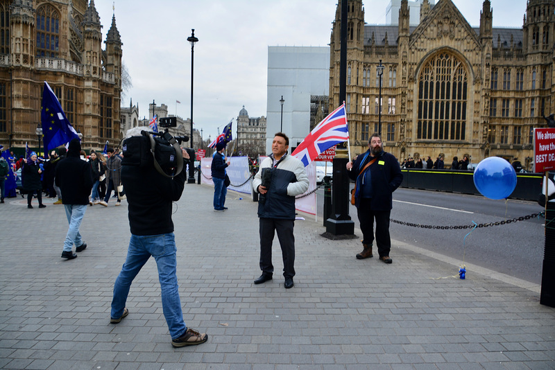 London 2018 – Journalist reporting on Brexit