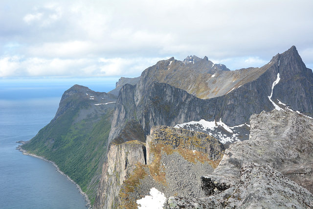 Norway, The Island of Senja, North View from the Top of Segla