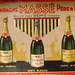 Vieux carton publicitaire pour Le Champagne "MASSE"