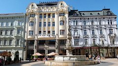 Brunnen auf dem Rathausmarkt Bratislava