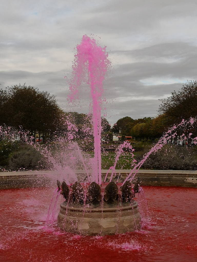 Pink fountain