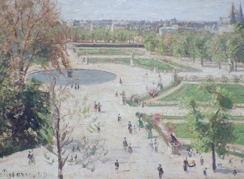 Detail of the Garden of the Tuileries: Spring Morning by Pissarro in the Metropolitan Museum of Art, July 2018