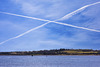 Contrails over the Clyde