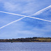 Contrails over the Clyde