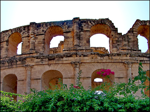 El Djem : Anfiteatro romano di El Jem - copia del Colosseo