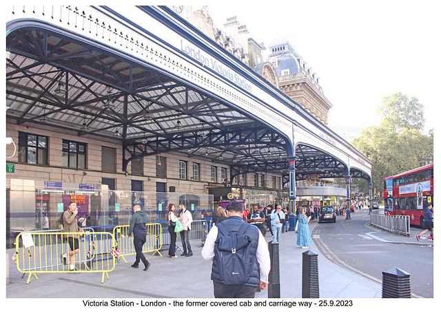 Victoria Station London former covered carriage way 25 9 2023