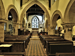 morley church, derbs ; late c12 and early c13 arcades, c14 chancel