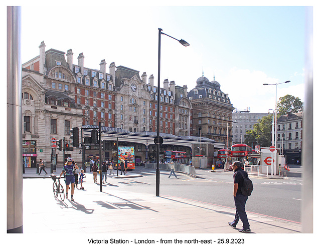 Victoria Station London from the north-east 25 9 2023